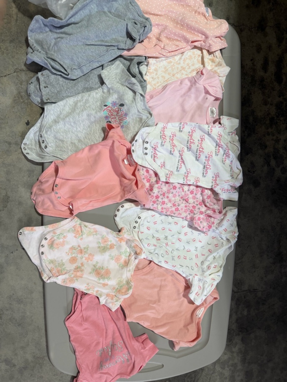 Baby Girls' Pink and Gray Onesie Set - Multi-Pack